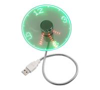 Ventilatore LED Orologio 0.3A 40080mm DC 5V Meccanico Rotazione Metallo [EEK: A+]