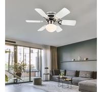 Ventilatore LED Schlafzimmerlampe Rechts-Linkslauf Pale Reversibile D 76cm