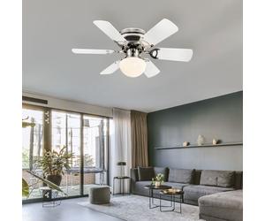 Ventilatore LED Schlafzimmerlampe Rechts-Linkslauf Pale Reversibile D 76cm