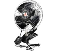 Ventilatore libeccio 12 V e 16W, 2 funzioni, con griglia cromata nero START