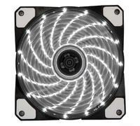 Ventilatore luminoso da 12 cm con 15 luci LED colorate per case del computer raffreddamento efficiente radiatore flusso d'aria in bianco rosso blu verde o multicolore (bianco)