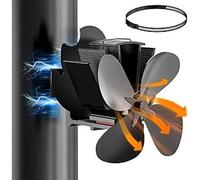 Ventilatore magnetico per stufa, ventilatore silenzioso a calore per camini, stufe a legna, caminetti, canne fumarie e C