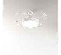 Ventilatore Metallo Bianco 4 Pale Acrilico Trasp. Diffusore In Acrilico Satinato [EEK: A++]