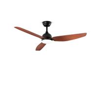 Ventilatore Metallo Nero Opaco Led 18W 3 Pale Acrilico Bianco Pegaso Plus