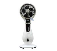 Ventilatore Nebulizzatore 80W 30cm 5 Pale Telecomando Timer 9,5h Tanica 2,3L