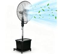 Ventilatore Nebulizzatore da esterno for il raffreddamento di cortili esterni, ventilatore di nebulizzazione portatile con serbatoio dell'acqua, 3 venti forti, for campeggio/spiaggia