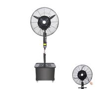 Ventilatore nebulizzatore industriale portatile con riempimento automatico, serbatoio da 42 l, 3 velocità, inclinazione di 360°, per uso commerciale esterno