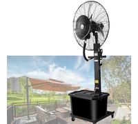 Ventilatore nebulizzatore industriale portatile, ventilatore da pavimento per esterni con 3 velocità, serbatoio da 42 l, 30 pollici, 22 pollici