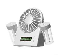 Ventilatore nebulizzatore portatile, 150 × 40 × 125 mm, ventilatore di raffreddamento personale ricaricabile alimentato a batteria, regolabile a 4 velocità, compatto e leggero, per casa, ufficio