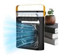 Ventilatore nebulizzatore portatile a 3 velocità silenzioso per | Ventole di raffreddamento ad aria con luci a LED per esterni, ufficio, casa, palestra, camera da letto, viaggi, campeggio