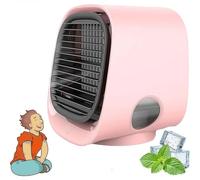Ventilatore nebulizzatore portatile con raffreddamento a 3 velocità, raffreddamento istantaneo, funzionamento ultra silenzioso, luce notturna integrata per casa, ufficio, camera da letto