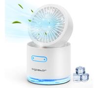 MINI VENTILATORE DA TAVOLO CON NEBULIZZATORE 10W - BIANCO - 3 VELOCITA' - MISURA