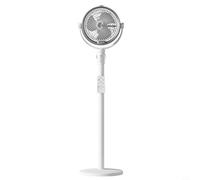 Ventilatore nebulizzatore portatile per esterni con telecomando, 4 livelli di velocità, oscillazione e timer per terrazza, giardino, campeggio, nero (bianco)