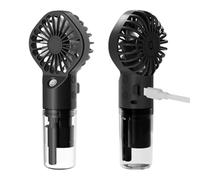 Ventilatore nebulizzatore portatile, piccolo ventilatore portatile ricaricabile, design serbatoio dell'acqua, regolabile a 4 velocità, nebulizzazione ricaricabile per bambini alla moda, ragazze, donne
