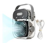 Ventilatore Nebulizzatore Portatile - Ricaricabile 3 Velocità Raffrescante Con Luce Notturna | Ventilatore Da Scrivania Nebulizzatore Portatile - Per Casa Ufficio Scuola Viaggio Estate Campeggio Spiag