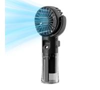 Ventilatore Nebulizzatore Portatile,Ventilatore A Mano Ricaricabile Portatile - Accessorio Rinfrescante USB con 4 Velocità per Casa Viaggio Trekking