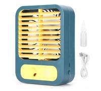 Ventilatore nebulizzatore ricaricabile tramite USB, silenzioso, personale, con getto di vapore e direzione del vento regolabile, ideale per ufficio,
