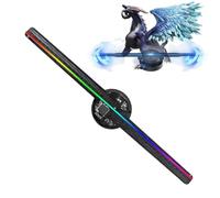 Ventilatore olografico 2000X224 Risoluzione - Proiezione olografica 3D,Schermo Ventilatore 16.5 Pollici Telecomando Animazione Natale Halloween Negozio