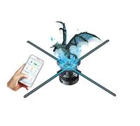 Ventilatore Olografico 3D 100cm, Proiettore Ologramma 3D con WiFi e Bluetooth, 1184 LED, Supporto Multi-Connessione Video Wall, App Controllo, 700 Video Inclusi, Ideale per Eventi, Fiere e Esposizioni