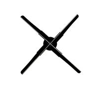 Ventilatore olografico 3D, 3D Hologram Fan Display Animation Video Projector Advertising Light Led Signboard Board Transmit Picture per bar, casinò, feste(80cm)