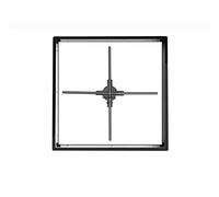 Ventilatore olografico 3D, 3D Hologram Fan LED Light Beads Ventaglio olografico a occhio nudo con perline in lega di alluminio 624 per Halloween, bar, casinò, feste, eventi