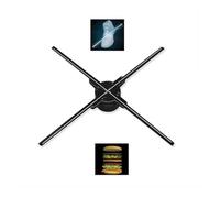 Ventilatore olografico 3D, 65 Cm 3d Olografico Fan Luce Vedio Ologramma Fan Display For Pubblicità 32 GB 3D Olografo Ologramma Fan Proiettore 65x per negozio, Halloween, Natale