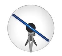 Ventilatore olografico 3D con telecomando Wi-Fi, insegna LED con luci al neon a LED, display pubblicitario rotante Fiere, Feste