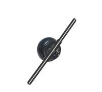 Ventilatore olografico 3D da 10 cm/4,1 pollici, proiettore olografico con perline LED da 96 pezzi, schermo HD senza sfarfallio con controllo TF e APP Alta Definizione