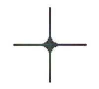 Ventilatore olografico 3D da 100 cm con display pubblicitario olografico a LED ad alta qualità dell'immagine 1024 * 1024 for bar, negozio, Halloween, Natale Ampio angolo di visione