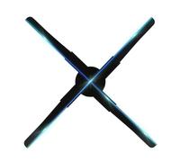 Ventilatore olografico 3D da 45 cm, lampada a LED da 510 perline, macchina pubblicitaria for centri commerciali, proiettore olografico con controllo tramite APP WiFi Esposizione pubblicitaria del fest