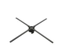 Ventilatore olografico 3D da 65-100 cm, proiettore olografico con luce LED HD con videoteca for aziende, bar, feste ed eventi Ampio angolo di visione(65cm)