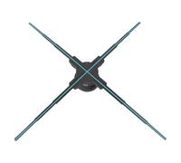 Ventilatore olografico 3D da 70-100 cm, display for proiettore olografico, display for macchina pubblicitaria stereo con ventola olografica LED HD 1280P con audio Alta Definizione(70CM)