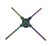 Ventilatore olografico 3D, Macchina Pubblicitaria Olografica 3D A Occhio Nudo Con Luce A LED, Schermo Rotante For Immagini Aeree, Controllo WiFi, Proiettore Olografico per vetrine ed eventi