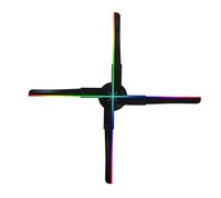 Ventilatore olografico 3D, Proiettore Olografico 3D A Occhio Nudo Da 45 Cm, 510 LED, Ventilatore Olografico, Display Pubblicitario Luminoso negozio, Halloween, Natale