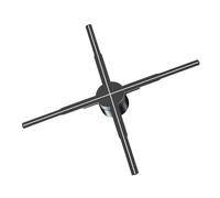 Ventilatore olografico 3D, Proiettore Olografico 3D Con Display Pubblicitario Remoto Lampada Da Parete A LED Ad Alta Risoluzione Lettore Cool per vetrine ed eventi(42cm norm edition)