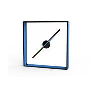 Ventilatore olografico 3D Proiettore olografico 3D da 17,7 pollici e 45 cm con copertura, logo pubblicitario, luce a LED, lampada olografica, lettore, festa, pubblicità, display, supporto, immagini, v
