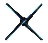 Ventilatore olografico 3D, Proiettore ologramma WiFi 35cm 3D GUIDATO Ventilatore Holographic Pubblicità Macchina Imaging Lampada for ologramma remoto for annunci pubblicitari per negozi/bar/Natale/Hal