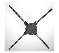 Ventilatore olografico 3D, Proiettore pubblicitario 3D da 58 cm con telecomando Wi-Fi, display di testo LOGO fai te fatto a mano, ologramma per negozi/bar