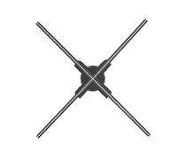 Ventilatore olografico 3D Ventilatore for pubblicità olografica 3D con display WiFi, lampada olografica 3D, lettore, proiettore remoto, negozio aziendale, logo luminoso per insegne di negozi aziendali