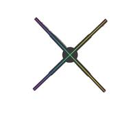 Ventilatore olografico 3D WiFi Proiettore olografico 3D Display pubblicitario Luce for negozi Bar Feste Alta luminosità(62CM)