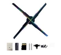 Ventilatore olografico, 56CM 3D Ologma Fan Ographic Proieze Luce Pubblicitaria APP Collegata Macchina for Imaging Stereoscopico Sospeso for Centri Commerciali,per Halloween, Negozio aziendale