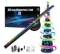 Ventilatore olografico a led,Ologramma 3d ha condotto il proiettore del ventilatore,Display dell'ologramma del ventilatore 3d