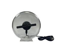 Ventilatore olografico Ventilatore Olografico 3D Da 10 Cm/4,1 Pollici Con Coperchio Trasparente Ornamento 128 LED Macchina Pubblicitaria Olografica Natale Halloween per negozio, bar, esposizione