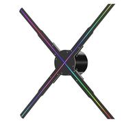 Ventilatore Olografico WiFi Da 50 Cm, Macchina Pubblicitaria 3D, 576 LED, Insegna Al Neon, Lettore HD Intelligente, Supporto Video E Immagini Vetrina del negozio al dettaglio(42cm HD edition)