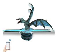 Ventilatore ologramma 3D da 5,5 pollici Controllo app mobile Proiettore ologramma 3D da 14 cm Display pubblicitario Luce olografica LED HD per Bar Club