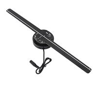 Ventilatore Ologramma 3D, Proiettore WiFi per Proiezione Olografica con 224 Perline Luminose a LED Lettore Pubblicitario 3D da 42 Cm, per Insegne Pubblicitarie Business Store Shop Party Bar(EU)