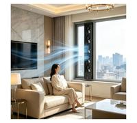 Ventilatore orizzontale da finestra per finestre scorrevoli | Design retrattile 2800 giri/min, ventola di scarico for finestra senza perforazione(40-45cm/15.75-17.72in)