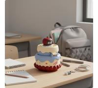 Ventilatore Orologio Torta Doppia Funzione Ventilatore a Forma di Torta Regalo