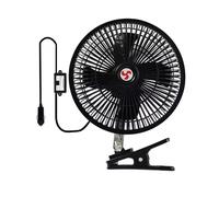 VENTILATORE OSCILLANTE AUTO CAMION 24V 8" SILENZIOSO CLIP PORTATILE METALLO NERO