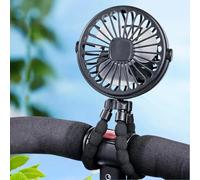 Ventilatore Passeggino Bebe,Ventilatore Del Passeggino,Ventilatore Mini Clip Portatile,Ventole Di Ricaricabile Polpo A 360 Rotazione,Ventilatori Letto Con Clip Su Treppiede Per I Viaggi (Nero)